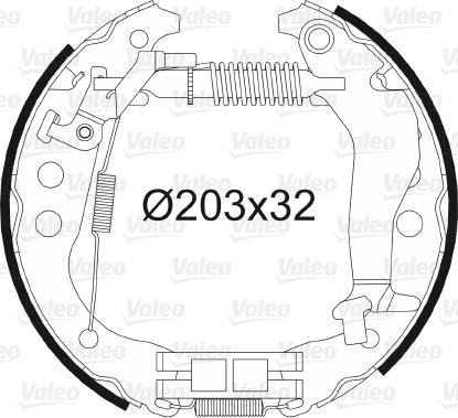 Valeo 554860 - Комплект спирачна челюст vvparts.bg