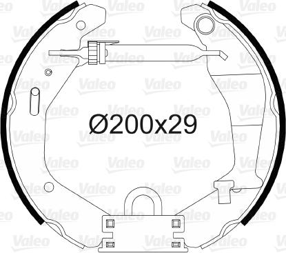 Valeo 554862 - Комплект спирачна челюст vvparts.bg