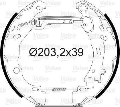 Valeo 554803 - Комплект спирачна челюст vvparts.bg