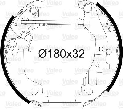 Valeo 554811 - Комплект спирачна челюст vvparts.bg