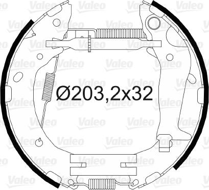 Valeo 554886 - Комплект спирачна челюст vvparts.bg