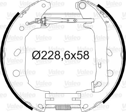 Valeo 554830 - Комплект спирачна челюст vvparts.bg