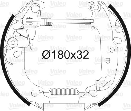 Valeo 554826 - Комплект спирачна челюст vvparts.bg