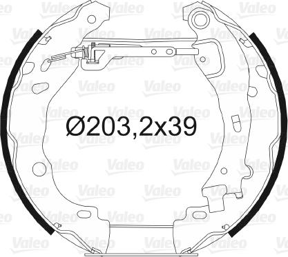 Valeo 554871 - Комплект спирачна челюст vvparts.bg