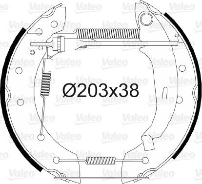 Valeo 554795 - Комплект спирачна челюст vvparts.bg