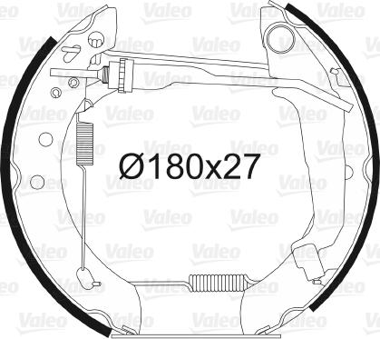 Valeo 554798 - Комплект спирачна челюст vvparts.bg