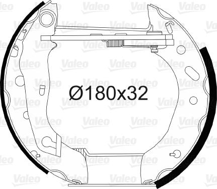 Valeo 554741 - Комплект спирачна челюст vvparts.bg