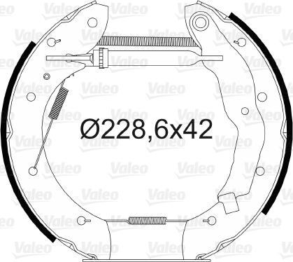 Valeo 554701 - Комплект спирачна челюст vvparts.bg