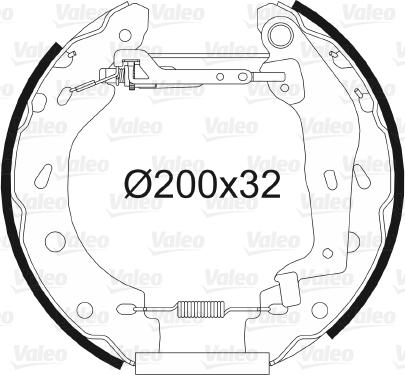 Valeo 554787 - Комплект спирачна челюст vvparts.bg