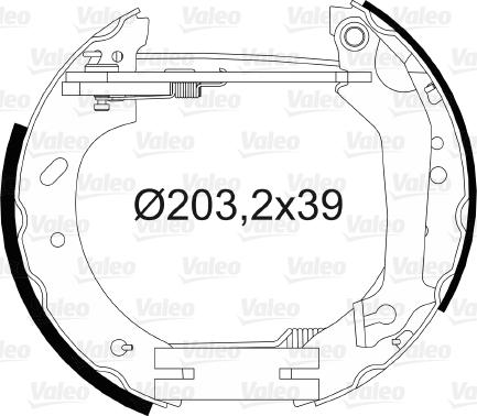 Valeo 554737 - Комплект спирачна челюст vvparts.bg