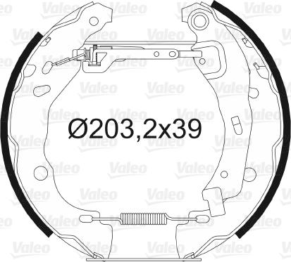 Valeo 554726 - Комплект спирачна челюст vvparts.bg