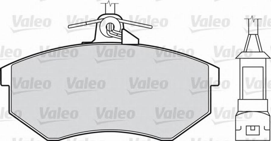 Valeo 551643 - Комплект спирачно феродо, дискови спирачки vvparts.bg