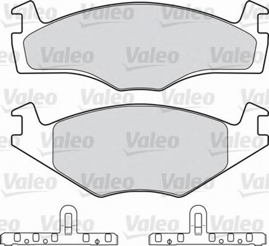 Valeo 551 025 - Комплект спирачно феродо, дискови спирачки vvparts.bg