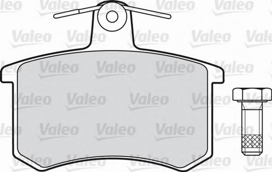 Valeo 551 020 - Комплект спирачно феродо, дискови спирачки vvparts.bg