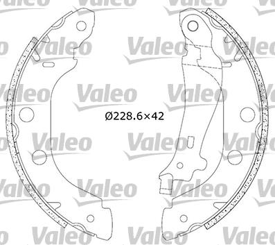 Valeo 553853 - Комплект спирачна челюст vvparts.bg