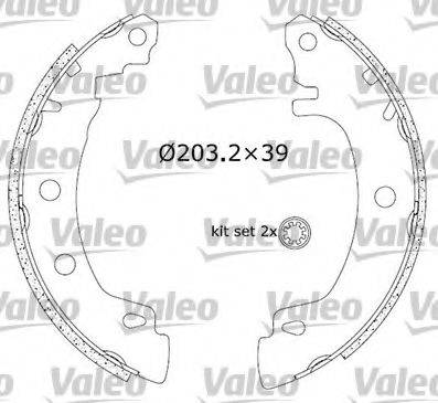 Valeo 553814 - Комплект спирачна челюст vvparts.bg