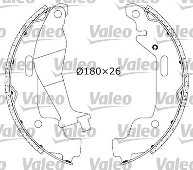 Valeo 553870 - Комплект спирачна челюст vvparts.bg