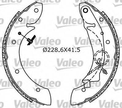 Valeo 553785 - Комплект спирачна челюст vvparts.bg