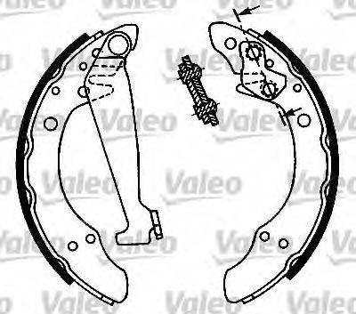 Valeo 554749 - Комплект спирачна челюст vvparts.bg