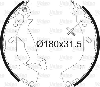Valeo 564091 - Комплект спирачна челюст vvparts.bg