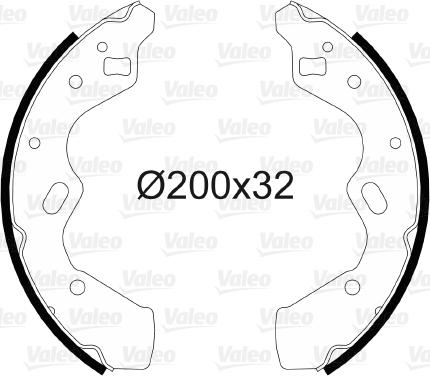 Valeo 564093 - Комплект спирачна челюст vvparts.bg