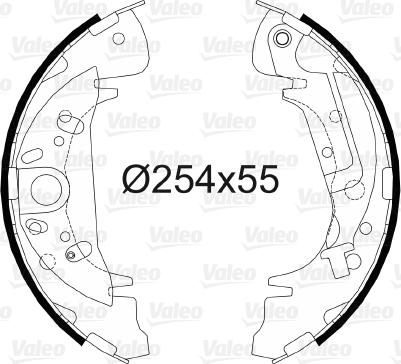 Valeo 564056 - Комплект спирачна челюст vvparts.bg