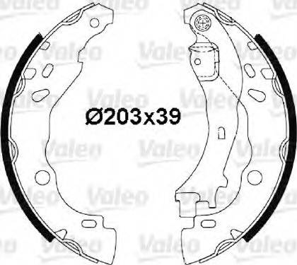 Valeo 564003 - Комплект спирачна челюст vvparts.bg