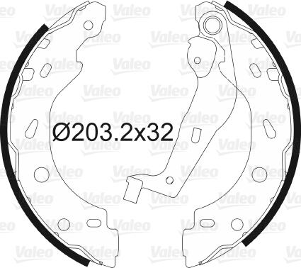 Valeo 564013 - Комплект спирачна челюст vvparts.bg