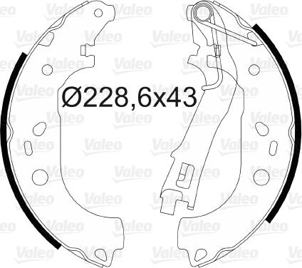 Valeo 564085 - Комплект спирачна челюст vvparts.bg