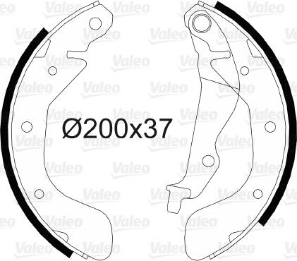 Valeo 564080 - Комплект спирачна челюст vvparts.bg