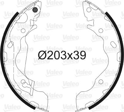 Valeo 564034 - Комплект спирачна челюст vvparts.bg