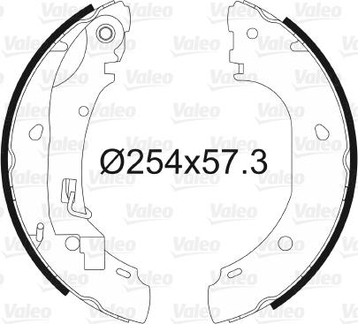 Valeo 564025 - Комплект спирачна челюст vvparts.bg