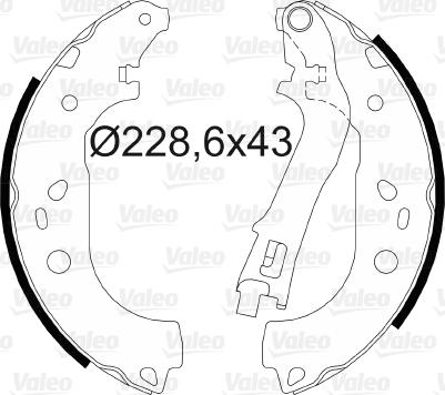 Valeo 564073 - Комплект спирачна челюст vvparts.bg