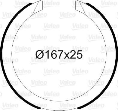 Valeo 564149 - Комплект спирачна челюст, ръчна спирачка vvparts.bg