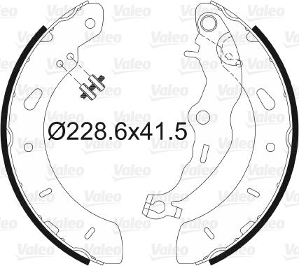 Valeo 564140 - Комплект спирачна челюст vvparts.bg