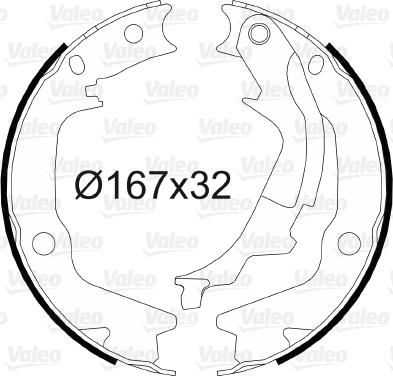 Valeo 564156 - Комплект спирачна челюст vvparts.bg