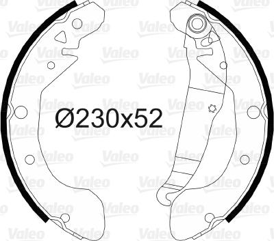 Valeo 564153 - Комплект спирачна челюст vvparts.bg