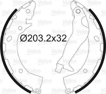 Valeo 564169 - Комплект спирачна челюст vvparts.bg