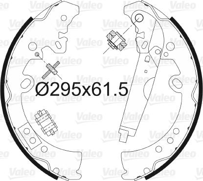 Valeo 564164 - Комплект спирачна челюст vvparts.bg
