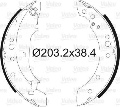 Valeo 564105 - Комплект спирачна челюст vvparts.bg