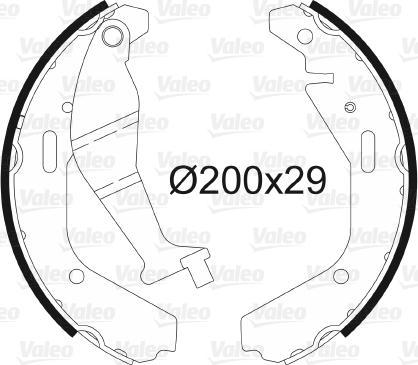Valeo 564102 - Комплект спирачна челюст vvparts.bg