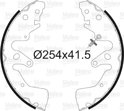 Valeo 564107 - Комплект спирачна челюст vvparts.bg