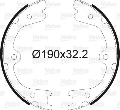 Valeo 564134 - Комплект спирачна челюст, ръчна спирачка vvparts.bg