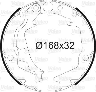 Valeo 564135 - Комплект спирачна челюст, ръчна спирачка vvparts.bg