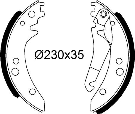 Valeo 564311 - Комплект спирачна челюст vvparts.bg