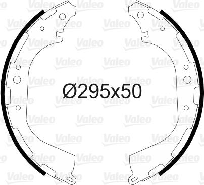 Valeo 564205 - Комплект спирачна челюст vvparts.bg