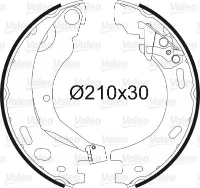 Valeo 564200 - Комплект спирачна челюст, ръчна спирачка vvparts.bg