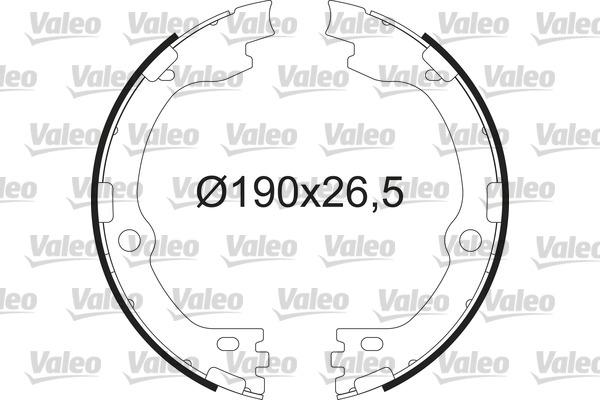 Valeo 564211 - Комплект спирачна челюст, ръчна спирачка vvparts.bg