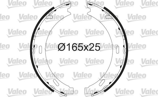Valeo 564218 - Комплект спирачна челюст, ръчна спирачка vvparts.bg
