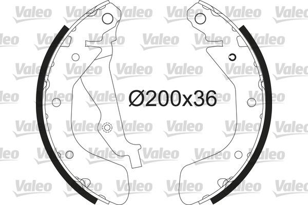 Valeo 564213 - Комплект спирачна челюст vvparts.bg